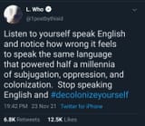 stop speaking european languages