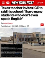 Texas teacher invites ICE