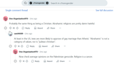 troon blames genocide on abrahamic religions