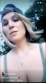 Sarah Keating sweating