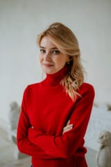 punainen villapaita