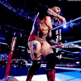 Batista trips on the rope