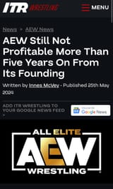 AEW Still Not Profitable More Than Five Years On From Its Founding