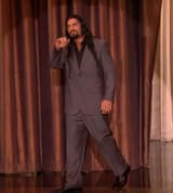wearing dad&#039;s suit