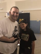 izzy and fan