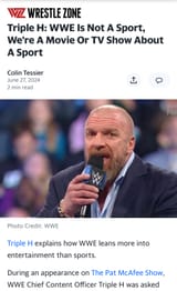 wwe is not a sport
