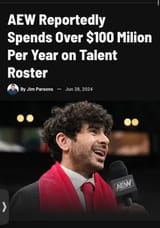 AEW Reportedly Spends Over $100 Milion Per Year on Talent Roster