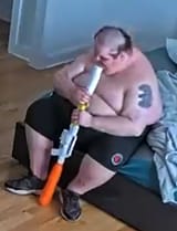 bitchtits suicide before he goes to prison for raping his nephew with a batista action fig
