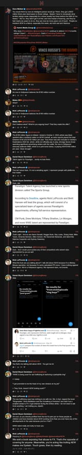 twitter drama over pedo failed lawyer shitting on aew