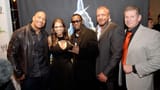 Diddy-with-WWE-stars-The-Rock-Dwayne-Johnson-Stephanie-McMahon-Triple-H-Vince-McMahon-2013