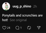 ponytails and scrunchies