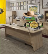 Pepe Von Erich In The Office with the world belt