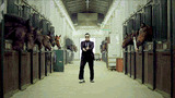 Psy at Mercedes factory