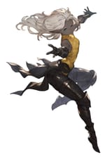 Most Elves maintained perfect Kiengir traits, but some were custom-made with exotic hair and eye colour. Among these, Saint Kishirra stood out for her long blonde hair, a distinctive sign of peculiar tastes or manufacturing defects
