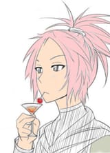 Noel_drinking_a_whiskey_martini_-_Colorized
