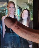 Smiling for cock