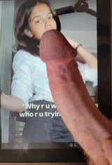 Trying to impress white cock