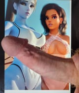 Sombra and Widow showing off for cock