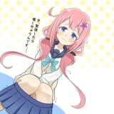 anime girl peeing on toilet