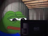 sad basement computer pepe