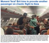 British man fighting on plane