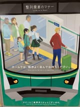Poster specifically targeting white tourists in Japanese subway stations