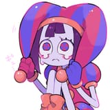 Pomni Cute Adorable Clown Girl Sad Skinny