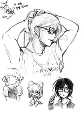 17 hair tied