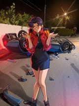 Misato Car Crash Cute Hot Silly.jfif