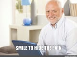 hide the pain smile