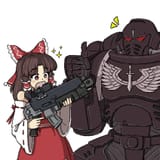 __hakurei_reimu_and_adeptus_astartes_touhou_and_1_more_drawn_by_orange_king24__sample-cd711ef249872e08641cf69794ae472b