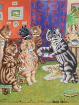 Louis Wain - Cats Tea Party - (MeisterDrucke-272500)