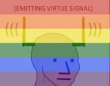 emitting virtue signal