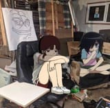 lain and tomoko sitting