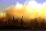 statue of liberty in the smoke of 911