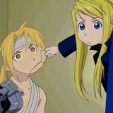 fma edward and winry cheek grab