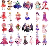 Touhou 1-5 Characters