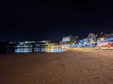 Scarborough beach at night