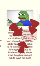 Hide thread