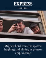 Migrants laughing at Brits