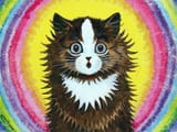 2246 - 1subject cat cat_tuxedo color_brown frightened humanised meta_featured meta_has_source meta_needsyear napsbury portrait psychedelic signature