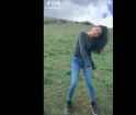 Asian girl dancing in the steppe_thumb.jpg