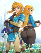 __link_and_princess_zelda_the_legend_of_zelda_and_1_more_drawn_by_gonzarez__d97bb4d0cb3594395c11a2af302d3fdb