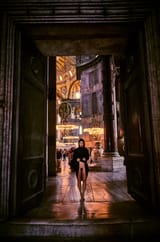 Marisa-Papen-at-Turkey-Hagia Sophia-mosque