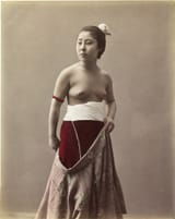 1800s_japan_half_clothed_woman
