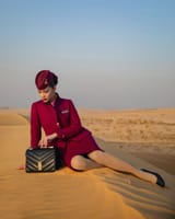 Grace in the golden hour with Gorgeous @stay_steele ----In Frame - @stay_steele Photos - @photophactory.me... #qatarairwayscabincrew #qatarphotographer #dohaphotographer #Qatarairwayscrew #elinchrom #dohainstagram #pradeepkwijekoon (1)