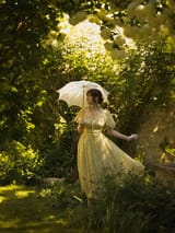 🌱🌷🤍In the Secret Garden When a grandmother’s garden in Burgundy transforms into a hidden sanctuary...#bridgerton #romanticizeyourlife #cottagestyle #thesecretgarden #regencyfashion #bridgertonnetflix #prideandprejudice (1)