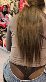 @JustOneSniff Big Ass Latina Worker With Whaletail 2024-02-08 Brunette Butt Pants Denim Jeans Panties Thong Candid Creepshot 008