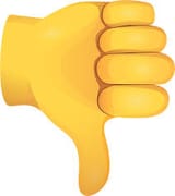 thumbs down