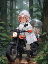 there-is-cartoon-character-riding-motorcycle-rain-generative-ai_958192-40226